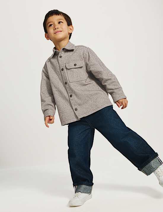Pure Cotton Brushed Striped Shirt (2-8 Yrs)
