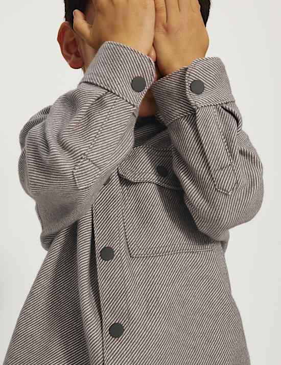 Pure Cotton Brushed Striped Shirt (2-8 Yrs)
