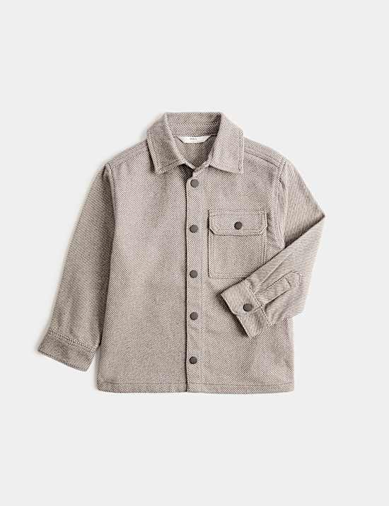 Pure Cotton Brushed Striped Shirt (2-8 Yrs)