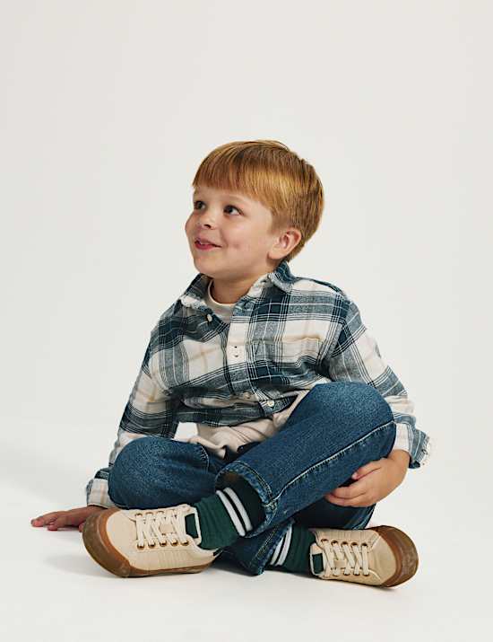 Pure Cotton Checked Shirt (2-8 Yrs)