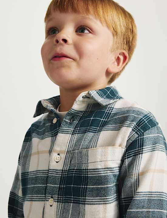 Pure Cotton Checked Shirt (2-8 Yrs)