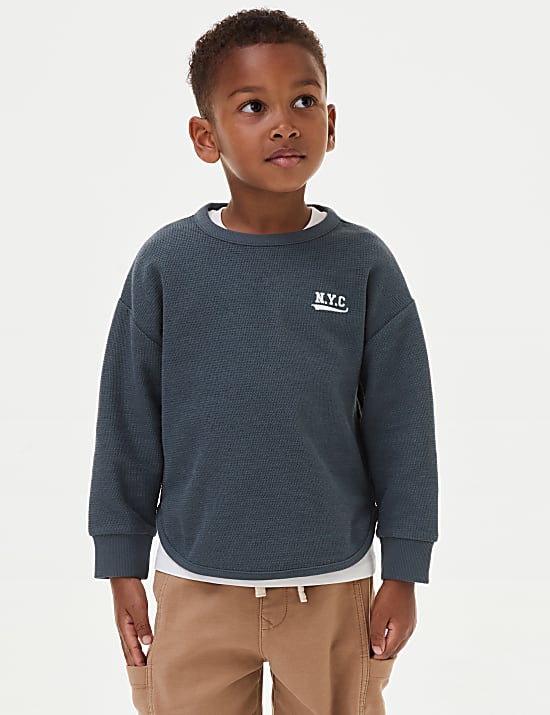 Cotton Rich Textured Top (2-8 Yrs)