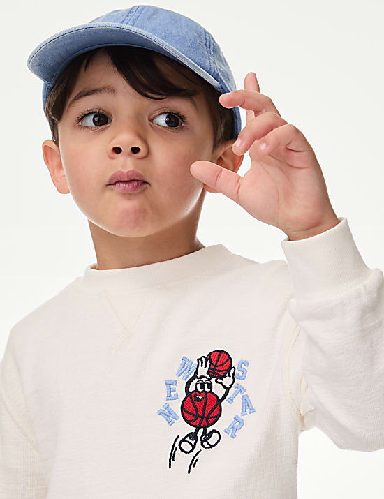 Pure Cotton Basketball Top (2-8 Yrs)