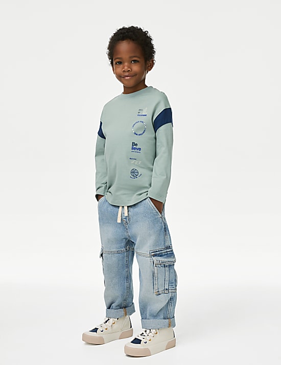 Top 100 % coton &agrave; motif graphique sportif (du 2 au 16 ans)