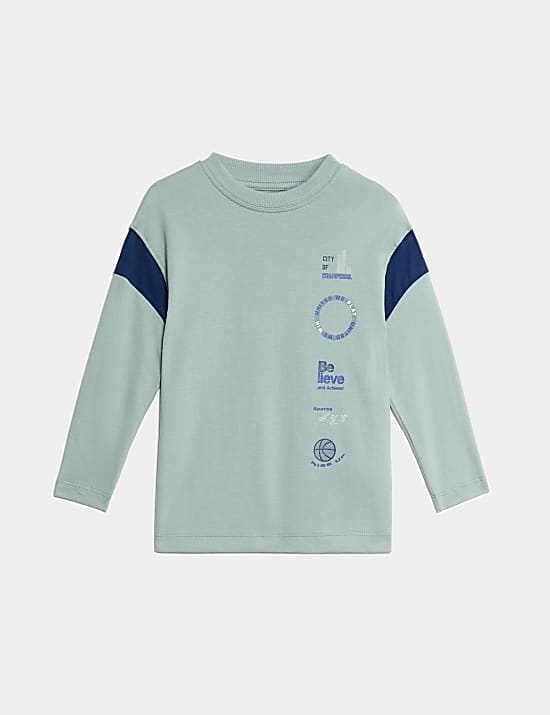 Top 100 % coton &agrave; motif graphique sportif (du 2 au 16 ans)