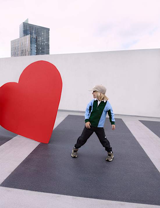 Cotton Rich Striped Rugby Top (2-8 Yrs)