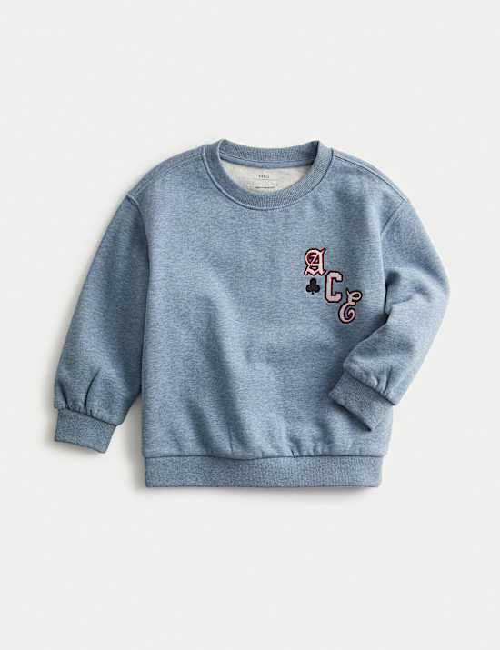 Cotton Rich Ace Embroidered Sweatshirt (2-8 Yrs)