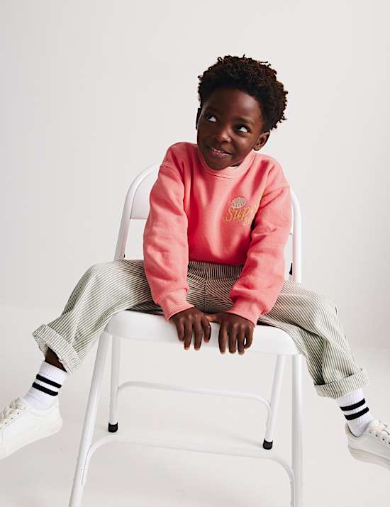 Sweat-shirt en coton &agrave; motif l&eacute;gume (du 1 au 8 ans)