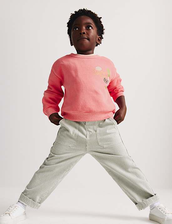 Sweat-shirt en coton &agrave; motif l&eacute;gume (du 1 au 8 ans)