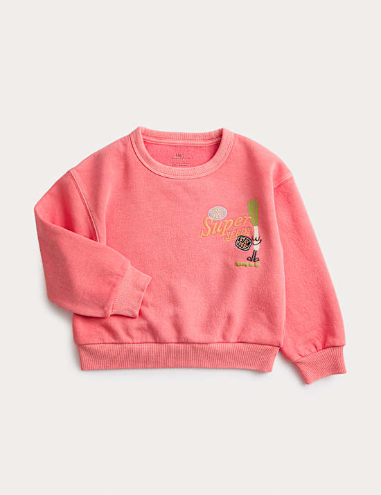 Sweat-shirt en coton &agrave; motif l&eacute;gume (du 1 au 8 ans)