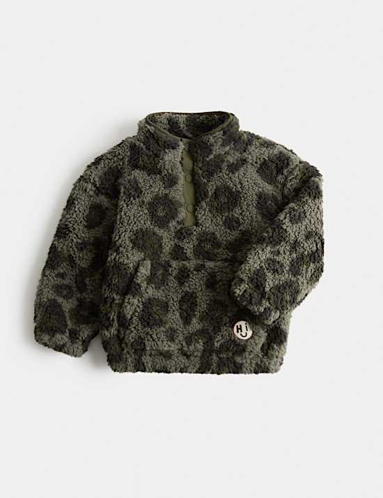 Jacke aus Borg mit Animalprint (2&ndash;8 Jahre)