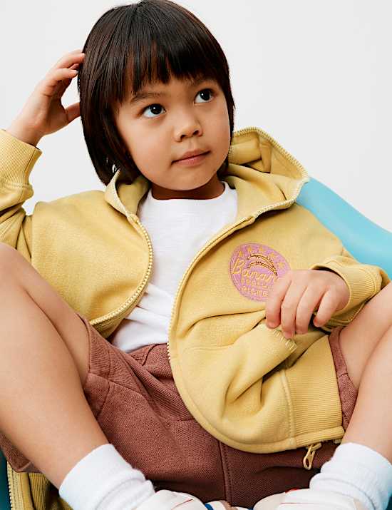 Hoodie mit hohem Baumwollanteil und Rei&szlig;verschluss und Fruchtgrafik (2&ndash;8 Jahre)