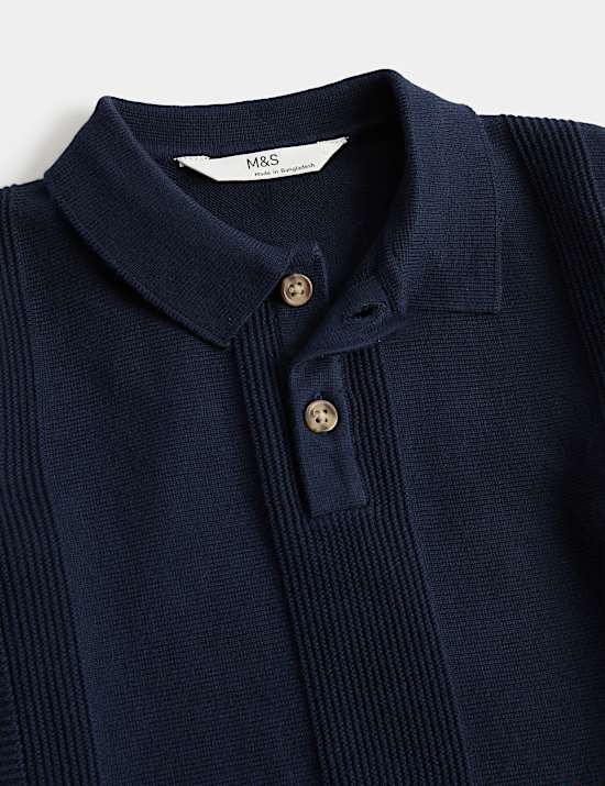 Pure Cotton Knitted Polo Shirt (2-8 Yrs)