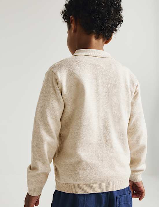 Pure Cotton Knitted Polo Shirt (2-8 Yrs)