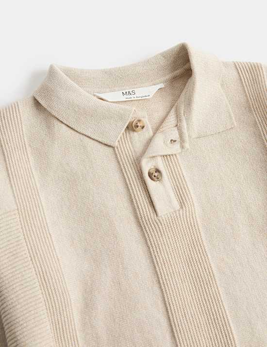 Pure Cotton Knitted Polo Shirt (2-8 Yrs)