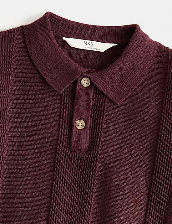 Pure Cotton Knitted Polo Shirt (2-8 Yrs)