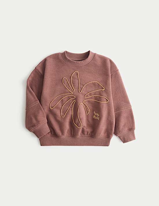Cotton Rich Embroidered Sweatshirt (2-8 Yrs)