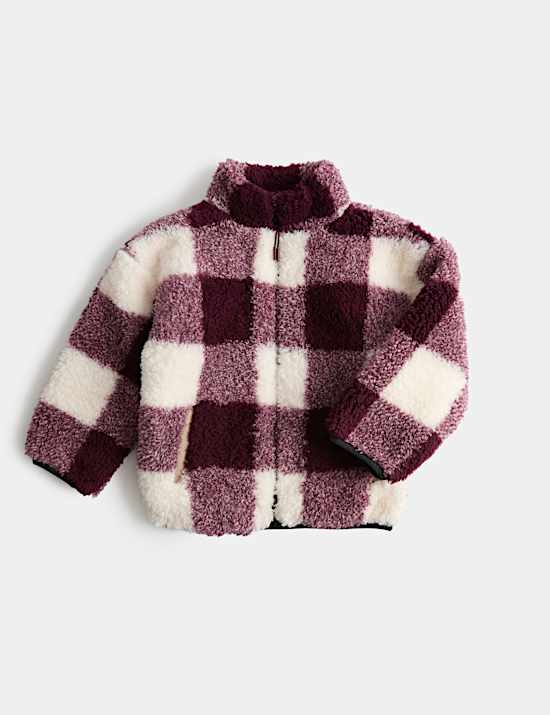 Borg Checked Jacket (2-8 Yrs)