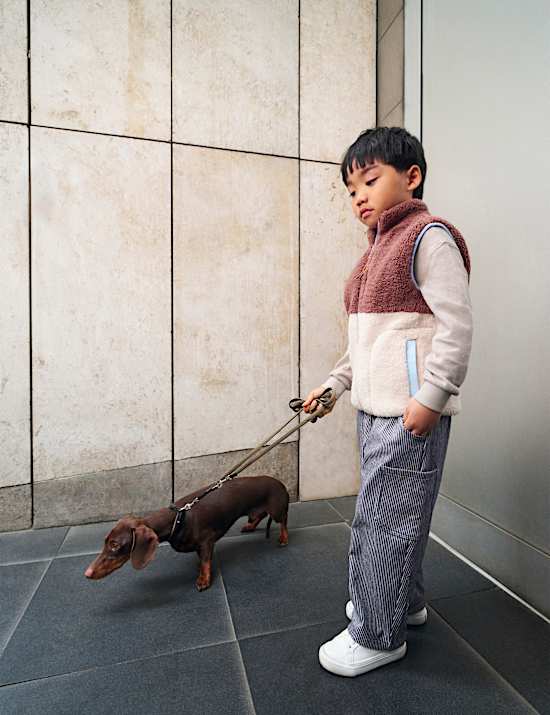 Borg Colour Block Gilet (2-8 Yrs)