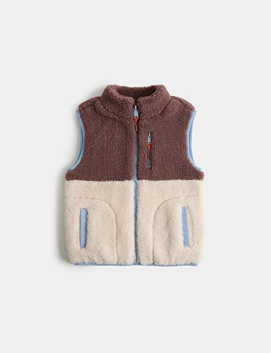 Borg Colour Block Gilet (2-8 Yrs)