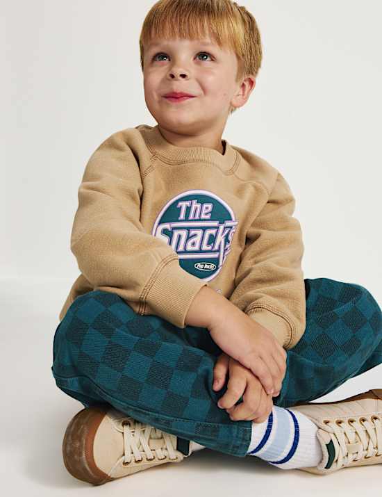 Cotton Rich Graphic Sweatshirt (2-8 Yrs)