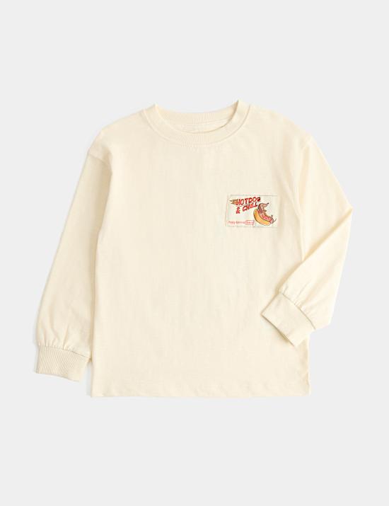Pure Cotton Sausage Dog Graphic Top (2-8 Yrs)