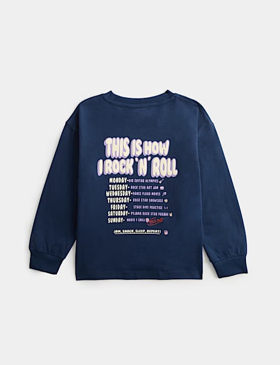 Pure Cotton Band Graphic Top (2-8 Yrs)