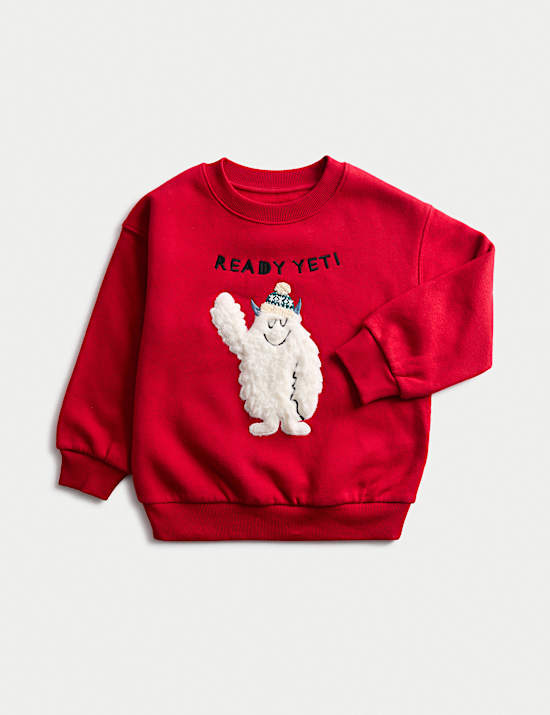 Cotton Rich Yeti Christmas Sweatshirt (2-8 Yrs)