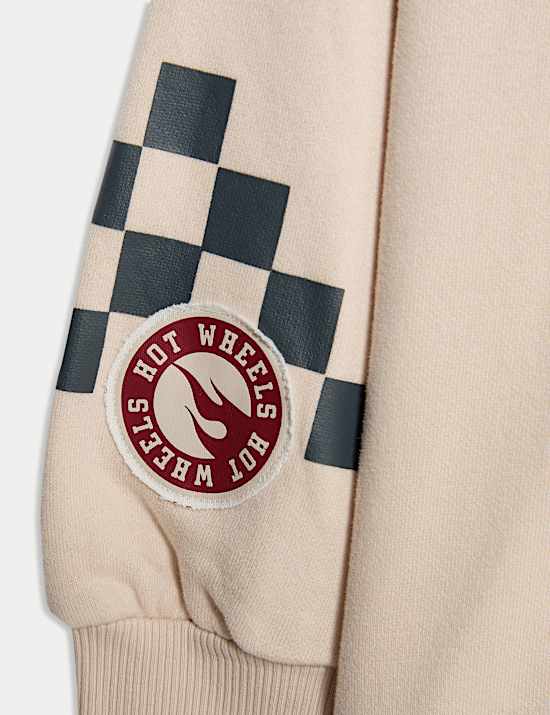 Φούτερ Hot Wheels™ με κουκούλα, με υψηλή περιεκτικότητα σε βαμβάκι (2-8 ετών)