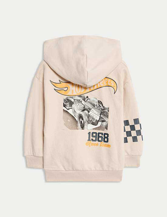 Φούτερ Hot Wheels™ με κουκούλα, με υψηλή περιεκτικότητα σε βαμβάκι (2-8 ετών)