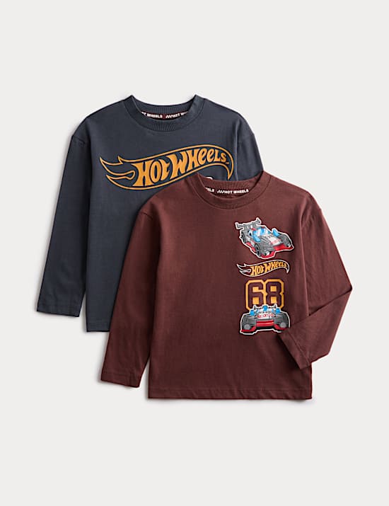 2pk Hot Wheels™ Long Sleeved Tops (2-8 Yrs)