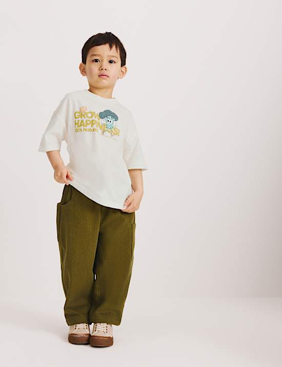 Pure Cotton Vegetable Graphic T-Shirt (2-8 Yrs)