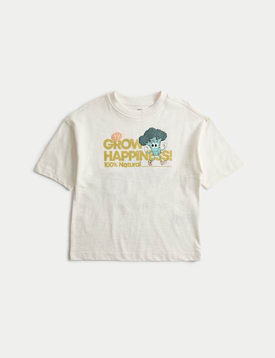 Pure Cotton Vegetable Graphic T-Shirt (2-8 Yrs)