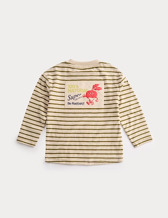 Pure Cotton Striped Top (2-8 Years)