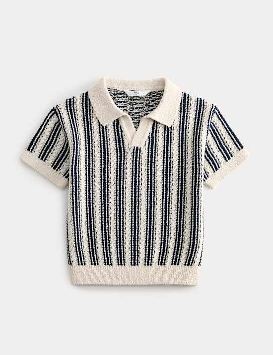 Cotton Rich Striped Knitted Top (2-10 Yrs)