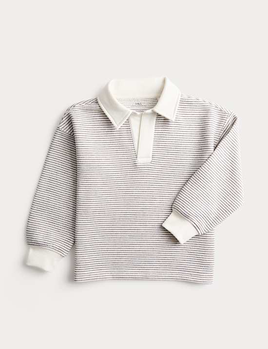 Cotton Rich Striped Sweatshirt (2-8 Yrs)