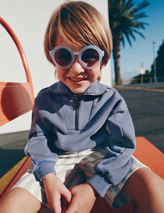 Cotton Rich Half Zip Sweatshirt (2-8 Yrs)