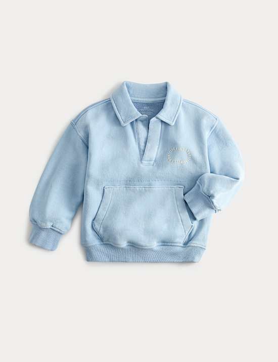 Sweatshirt aus reiner Baumwolle mit Schriftzug &bdquo;Positive&ldquo; (2&ndash;8 Jahre)