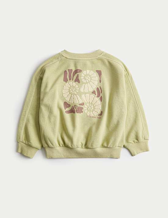 Cotton Rich Graphic Sweatshirt (2-8 Yrs)