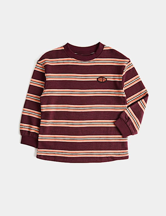 Pure Cotton Textured Striped Top (2-8 Yrs)