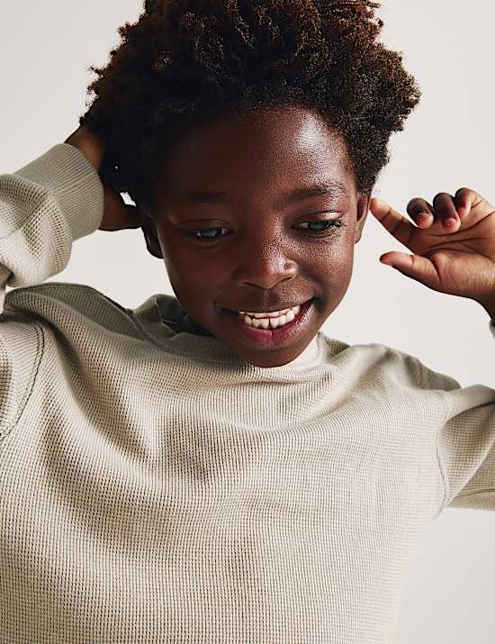 3 Pack Pure Cotton Waffle Tops (2-8 Yrs)
