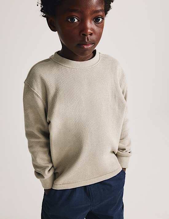 3 Pack Pure Cotton Waffle Tops (2-8 Yrs)