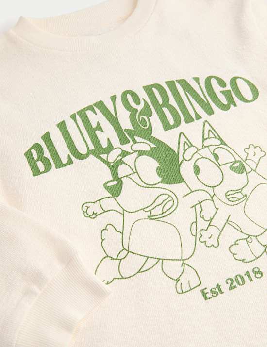 Oberteil aus reiner Baumwolle mit Bluey™-Motiv (2–8 J.)