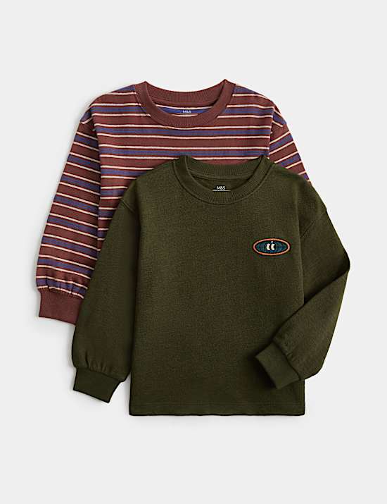2 Pack Pure Cotton Graphic Tops (2-8 Yrs)