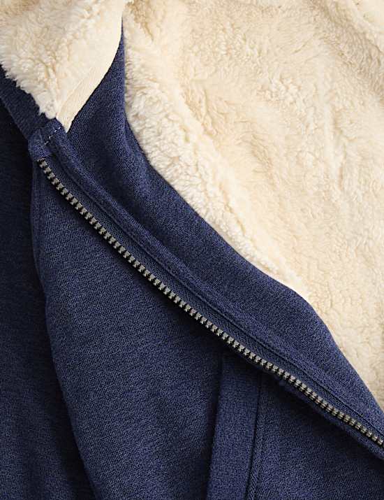 Hoodie mit hohem Baumwollanteil und Teddyfutter (2&ndash;8 Jahre)