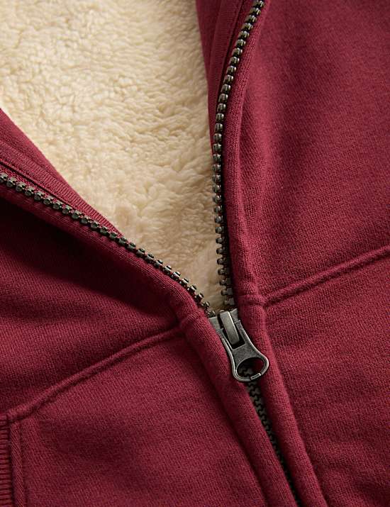 Cotton Rich Borg Lined Hoodie (2-8 Yrs)