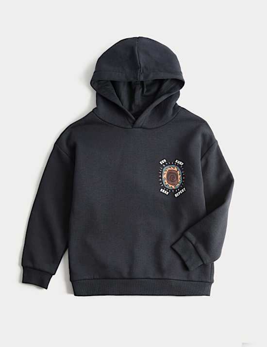Pure Cotton Sun Graphic Hoodie (3-8 Yrs)