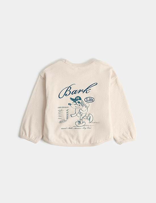 Pure Cotton Textured Graphic Top (2-8 Yrs)