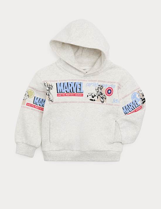 Sweat en coton &agrave; capuche et motif Marvel&trade; (du 2 au 10 ans)