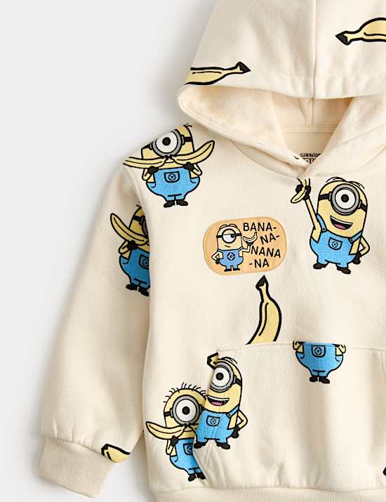 Hoodie mit hohem Baumwollanteil und Minions&trade;-Grafik (2&ndash;8 Jahre)